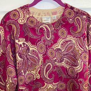 Kim Rogers Long Sleeve Sweater SZ L .